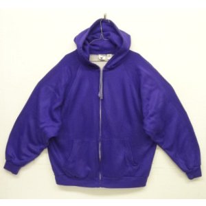 画像: 80'S MAC GREGOR 裏地サーマル フルジップ ダブルフェイス スウェットパーカー グレープ アルミジップ (VINTAGE)