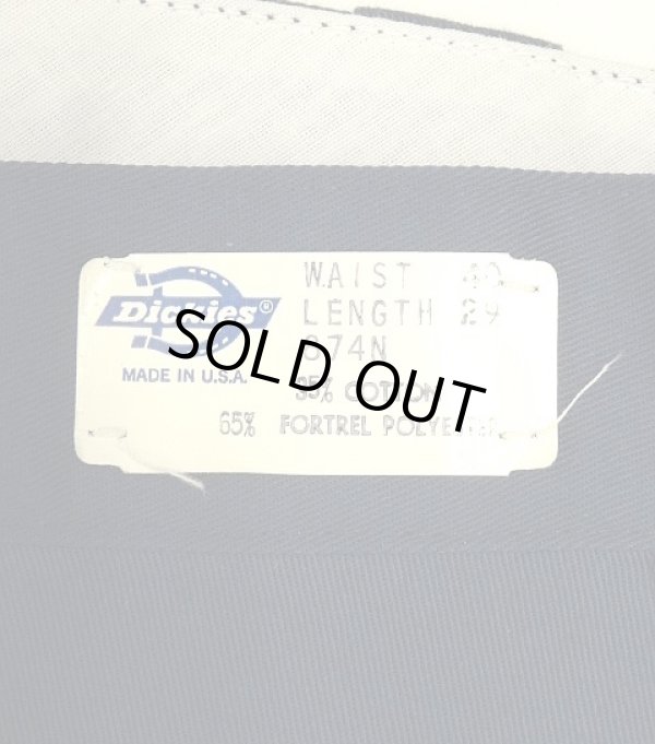 画像4: 80'S DICKIES 874 チビタグ ワークパンツ ネイビー YKKアルミジップ W40L29 USA製 (DEADSTOCK)