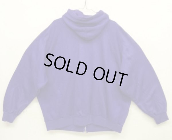 画像5: 80'S MAC GREGOR 裏地サーマル フルジップ ダブルフェイス スウェットパーカー グレープ アルミジップ (VINTAGE)