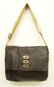 画像1: MULBERRY レザー メッセンジャーバッグ ダークブラウン (USED)