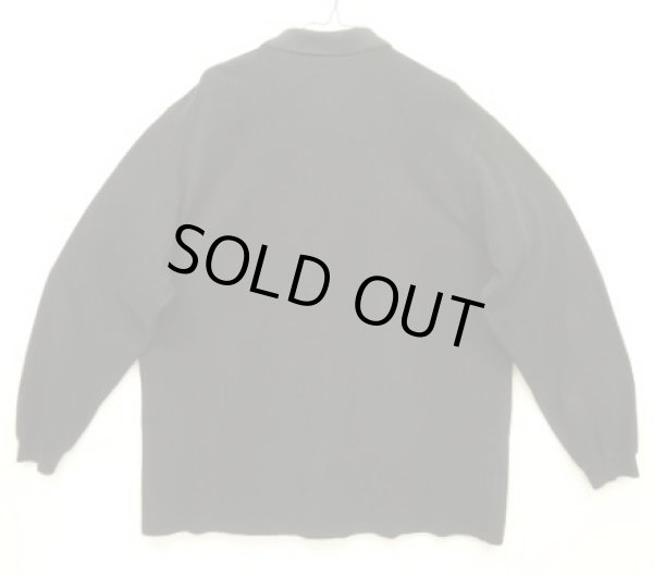 画像4: 80'S CHEMISE LACOSTE 長袖 ポロシャツ ブラック フランス製 (VINTAGE)