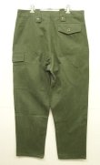 画像4: 70'S ベルギー軍 "左右非対称ポケット" プリーツ入り カーゴパンツ ミリタリーグリーン 6FF (VINTAGE)