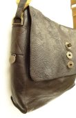 画像2: MULBERRY レザー メッセンジャーバッグ ダークブラウン (USED)