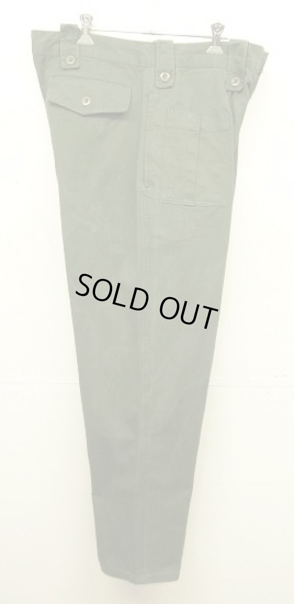 画像3: 70'S ベルギー軍 "左右非対称ポケット" プリーツ入り カーゴパンツ ミリタリーグリーン 6FF (VINTAGE)