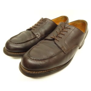 画像: J.M.WESTON 641 "GOLF" レザー Uチップシューズ ブラウン フランス製 (USED)