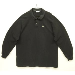 画像: 80'S CHEMISE LACOSTE 長袖 ポロシャツ ブラック フランス製 (VINTAGE)