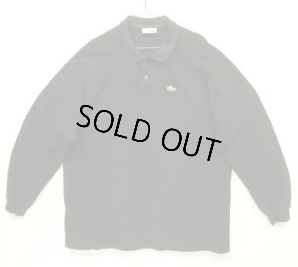 画像1: 80'S CHEMISE LACOSTE 長袖 ポロシャツ ブラック フランス製 (VINTAGE)