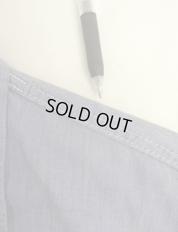 画像4: 70'S アメリカ軍 US NAVY ボックス型 シャンブレーシャツ ブルー (VINTAGE) 