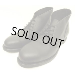 画像: 90'S アメリカ軍 US NAVY "CRADDOCK TERRY製" スチールトゥ レザー チャッカブーツ ブラック (DEADSTOCK)