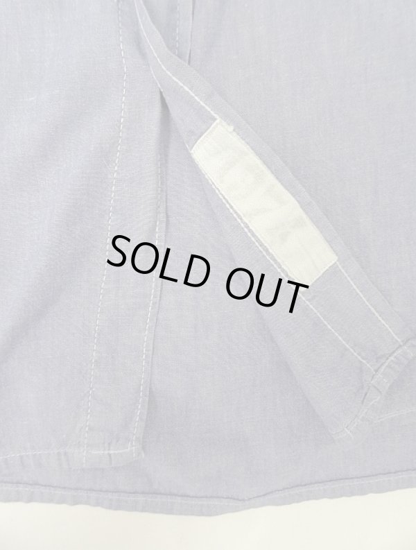 画像2: 70'S アメリカ軍 US NAVY ボックス型 シャンブレーシャツ ブルー (VINTAGE) 