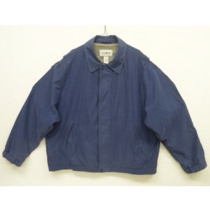 画像: 90'S LL Bean ピーチスキン 裏地付き ドリズラージャケット ブルー (VINTAGE)