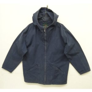 画像: 90'S J.CREW 旧タグ キャンバス ジップパーカー ネイビー (VINTAGE)
