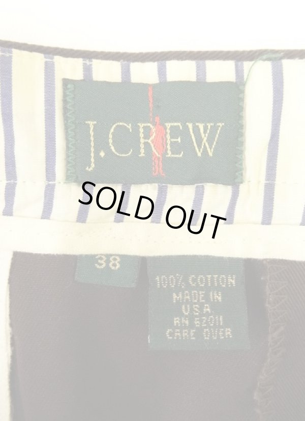 画像2: 90'S J.CREW 旧タグ ツープリーツ チノパンツ ダークブラウン USA製 (VINTAGE)