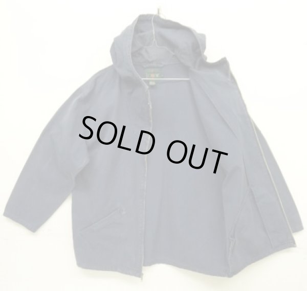 画像3: 90'S J.CREW 旧タグ キャンバス ジップパーカー ネイビー (VINTAGE)