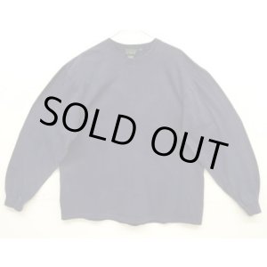 画像: 90'S J.CREW 旧タグ シングルステッチ 長袖 Tシャツ ネイビー (VINTAGE)