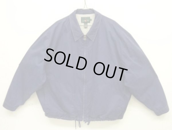 画像1: 90'S J.CREW 旧タグ 裏地スウェット ドリズラージャケット ネイビー (VINTAGE)
