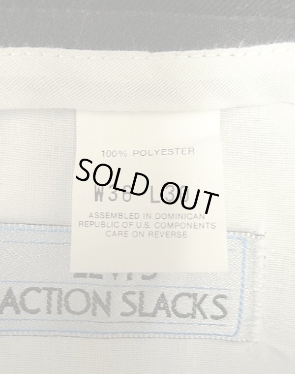 画像4: 90'S LEVIS "ACTION SLACKS" スラックス ブラック W36L30 TALONジップ (VINTAGE)