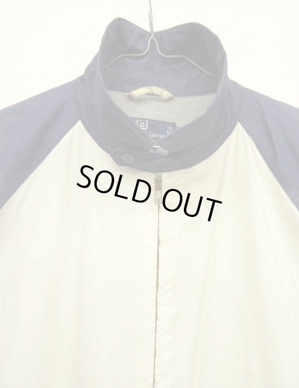 画像3: 90'S RALPH LAUREN チンスト付き 裏地フリース ドリズラージャケット ネイビー/ホワイト/レッド (VINTAGE)