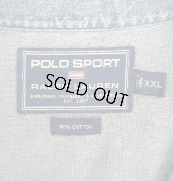 画像2: 90'S RALPH LAUREN "POLO SPORT" デニム ウエスタンシャツ インディゴ (VINTAGE)