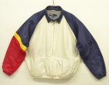 画像: 90'S RALPH LAUREN チンスト付き 裏地フリース ドリズラージャケット ネイビー/ホワイト/レッド (VINTAGE)