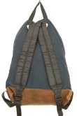 画像7: 80'S EASTPAK 旧タグ ボトムレザー ナイロン バックパック ネイビー USA製 (VINTAGE)