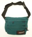 画像1: 80'S EASTPAK 旧タグ ナイロン ボディバック ウエストポーチ ダークグリーン USA製 (VINTAGE)
