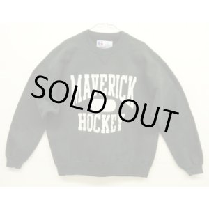 画像: 90'S RUSSELL ATHLETIC 前V&脇の下ガゼット付き ヘビーウエイト クルーネック スウェットシャツ ブラック USA製 (VINTAGE)