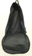 画像3: 80'S EASTPAK 旧タグ ボトムレザー ナイロン バックパック ネイビー USA製 (VINTAGE)