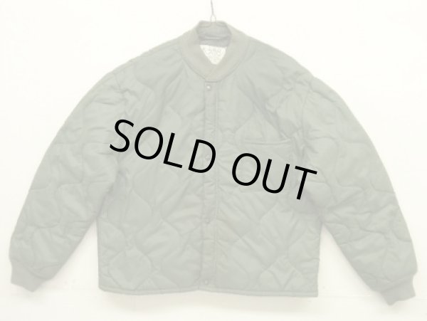 画像1: 80'S アメリカ軍 USAF "CWU-9/P" キルティング ライナージャケット セージグリーン L (VINTAGE) 