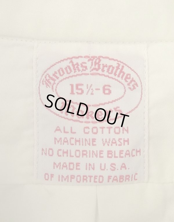 画像2: 70'S BROOKS BROTHERS "MAKERS" 6ボタン ポプリン レギュラーカラーシャツ ホワイト USA製 (VINTAGE)