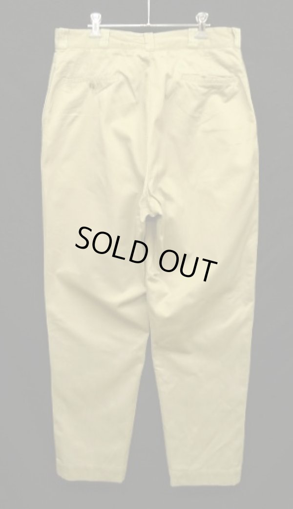 画像5: 60'S アメリカ軍 US ARMY コットン100% チノパンツ W38L33 RAPID製アルミジップ (VINTAGE)