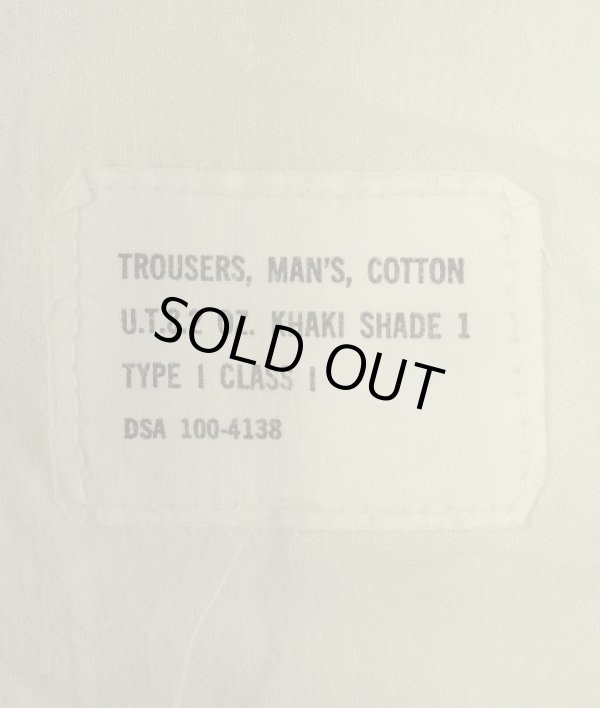 画像3: 60'S アメリカ軍 US ARMY コットン100% チノパンツ W38L33 RAPID製アルミジップ (VINTAGE)