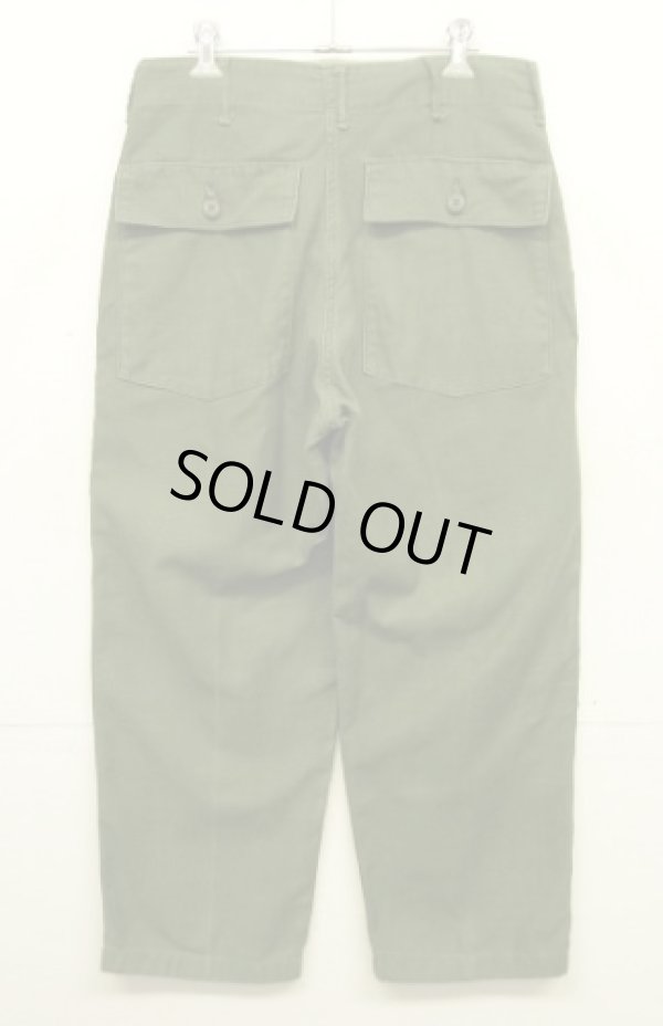 画像4: 70'S アメリカ軍 US ARMY "OG107" コットンサテン ベイカーパンツ W32L29 RAPIDブラスジップ (VINTAGE)