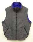 画像1: 80'S PATAGONIA "三角旧タグ" シェルドシンチラベスト 裏地フリース ナイロンベスト ダークグレー USA製 (VINTAGE)