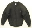 画像1: 90'S CHAMPION 刺繍タグ リバースウィーブ スナップボタン カーディガン ブラック USA製 (VINTAGE)