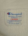 画像2: 80'S CHAMPION "三段プリント" トリコタグ リバースウィーブ ホワイト USA製 (VINTAGE)