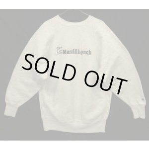画像: 90'S CHAMPION "MERRILL LYNCH" 刺繍タグ リバースウィーブ グレー USA製 (VINTAGE)