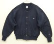 画像1: 90'S CHAMPION 刺繍タグ リバースウィーブ スナップボタン カーディガン ネイビー メキシコ製 (VINTAGE)