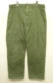 画像1: 60'S BIG SMITH トップスナップボタン 裏地キルティング ペインターパンツ オリーブ SCOVILLジップ (VINTAGE)