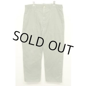 画像: 60'S BIG SMITH トップスナップボタン 裏地キルティング ペインターパンツ オリーブ SCOVILLジップ (VINTAGE)