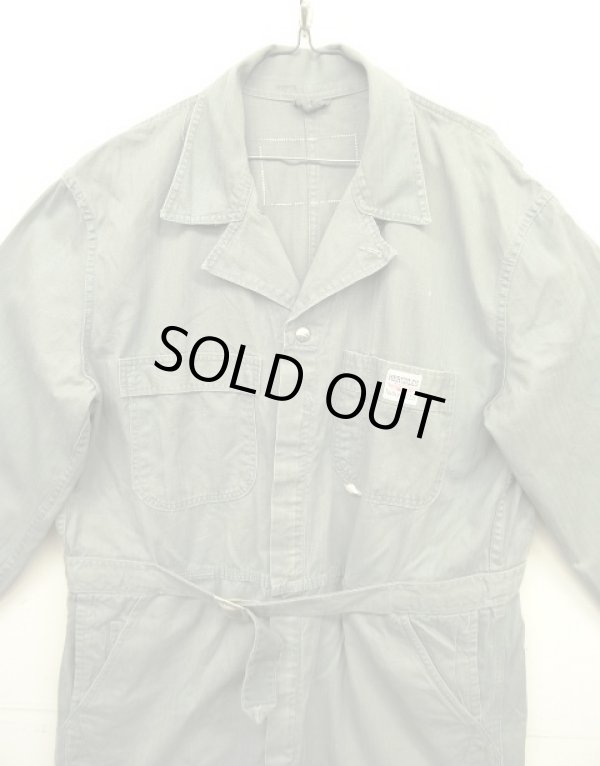 画像3: 50'S HERCULES ヘリンボーンツイル オールインワン カバーオール TALONジップ グレー系カーキ (VINTAGE)