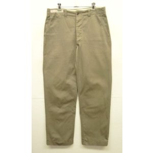画像: 60'S McNAIR'S "STEVENS TWIST TWILL" ボタンフライ コットン100% チノパンツ カーキ (VINTAGE)