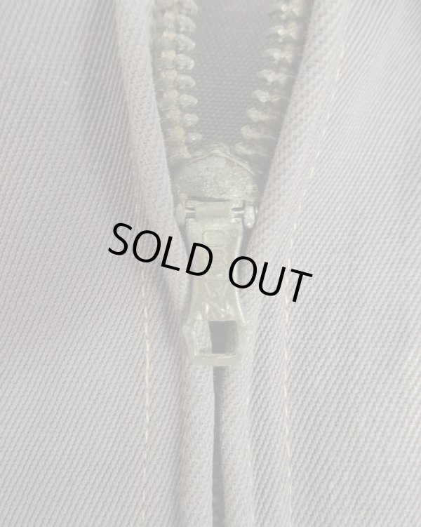 画像2: 50'S UNKNOWN レーヨンギャバジン ドリズラージャケット CROWNジップ ナス紺 (VINTAGE)