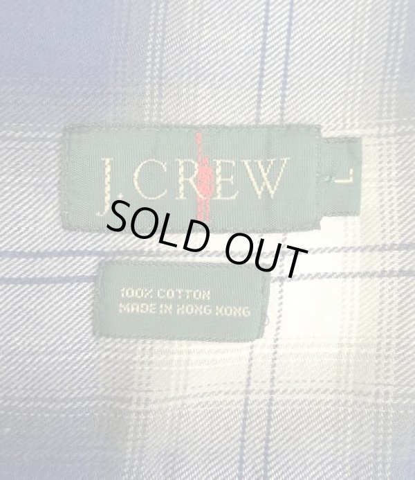 画像2: 90'S J.CREW 旧タグ コットン100% 長袖シャツ オンブレチェック 香港製 (VINTAGE)