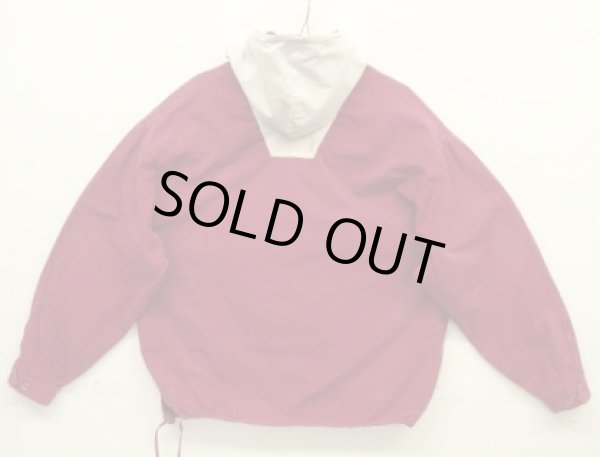 画像3: 90'S J.CREW 旧タグ コットン カラーブロック アノラックパーカー ホワイト/バーガンディ (VINTAGE)