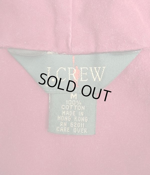 画像2: 90'S J.CREW 旧タグ コットン カラーブロック アノラックパーカー ホワイト/バーガンディ (VINTAGE)