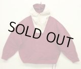 画像: 90'S J.CREW 旧タグ コットン カラーブロック アノラックパーカー ホワイト/バーガンディ (VINTAGE)