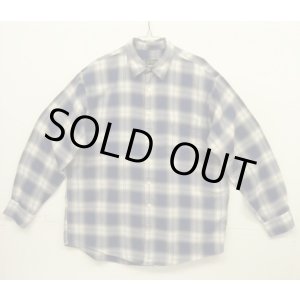 画像: 90'S J.CREW 旧タグ コットン100% 長袖シャツ オンブレチェック 香港製 (VINTAGE)