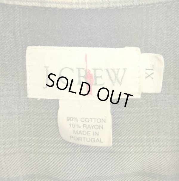 画像2: 90'S J.CREW 旧タグ レーヨン混 長袖シャツ オンブレチェック ポルトガル製 (VINTAGE)