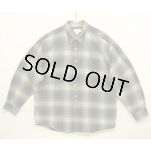 画像: 90'S J.CREW 旧タグ レーヨン混 長袖シャツ オンブレチェック ポルトガル製 (VINTAGE)